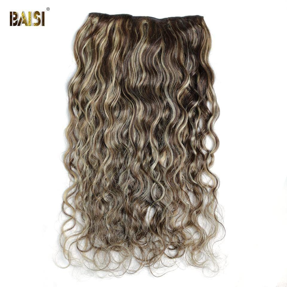 BAISI F#4-#27 Body Wave Clip In Haarverlängerungen 100 % Echthaar 8 Stück und 120 g pro Los