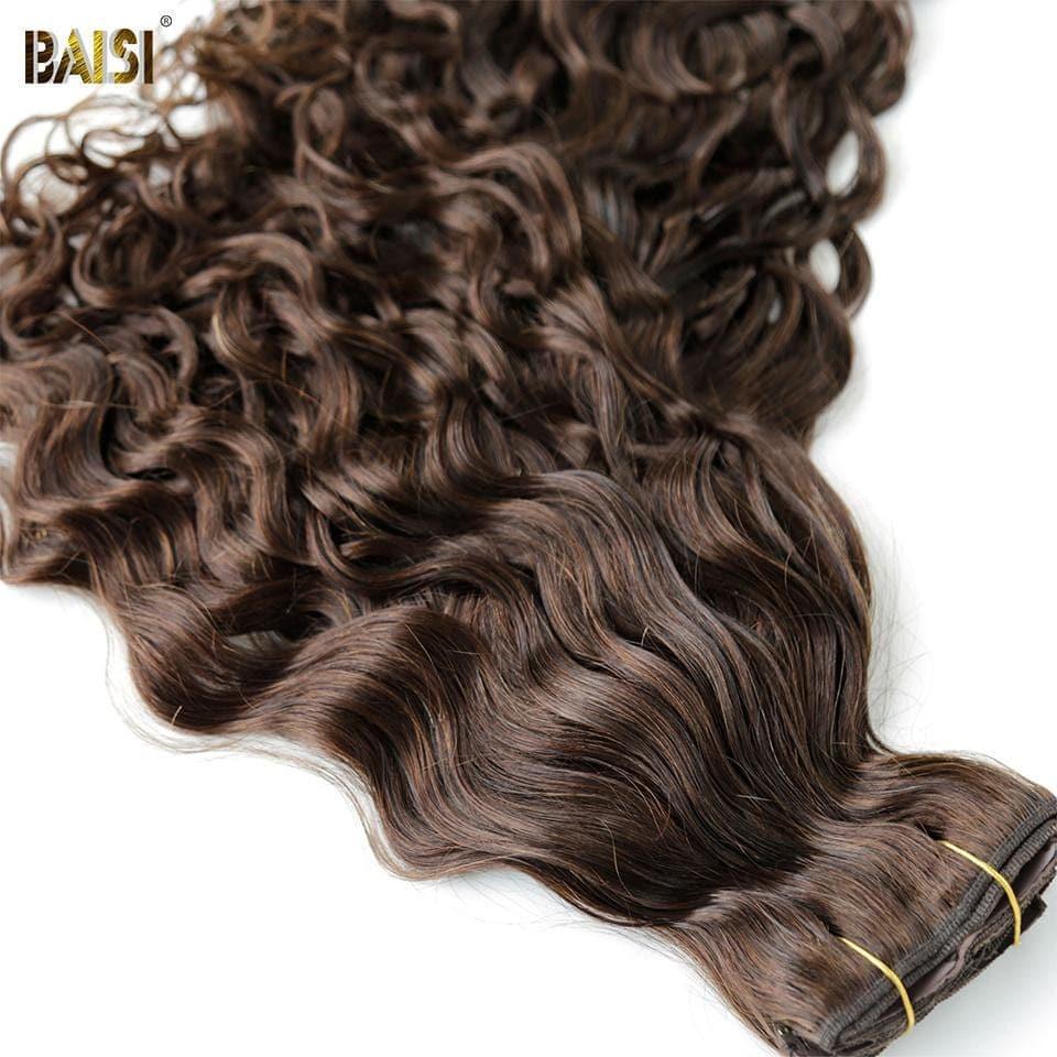 BAISI Clip In Hair Extensions #4 Body Wave In 100% Human Hair 8 Pieces and 120G Per Lot