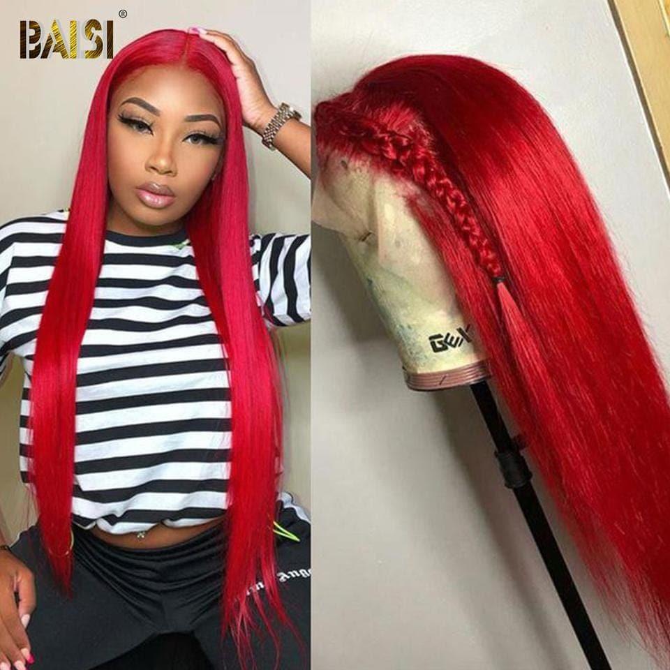 BAISI 4x4 13x4 Lace Wig Custom Colored Long In 150% And 180% Density