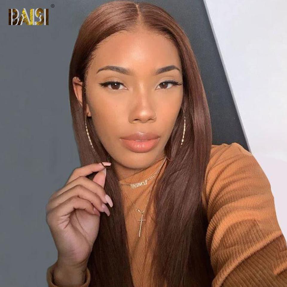 BAISI Wig 13x4 Custom Lace Front Color 4# Smooth Deep Wave Curly Body Wave High Quality, Free Shipping