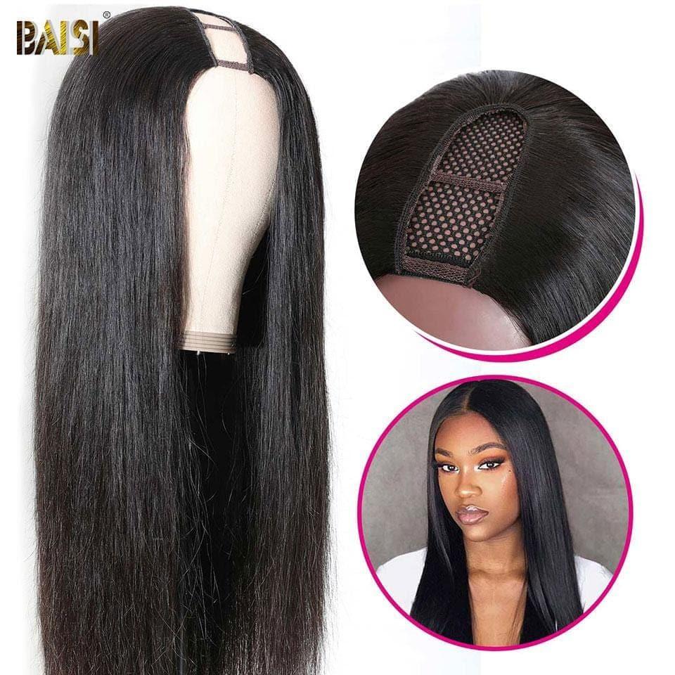 BAISI U PART PERRUQUE SANS LACE en 100% cheveux humains