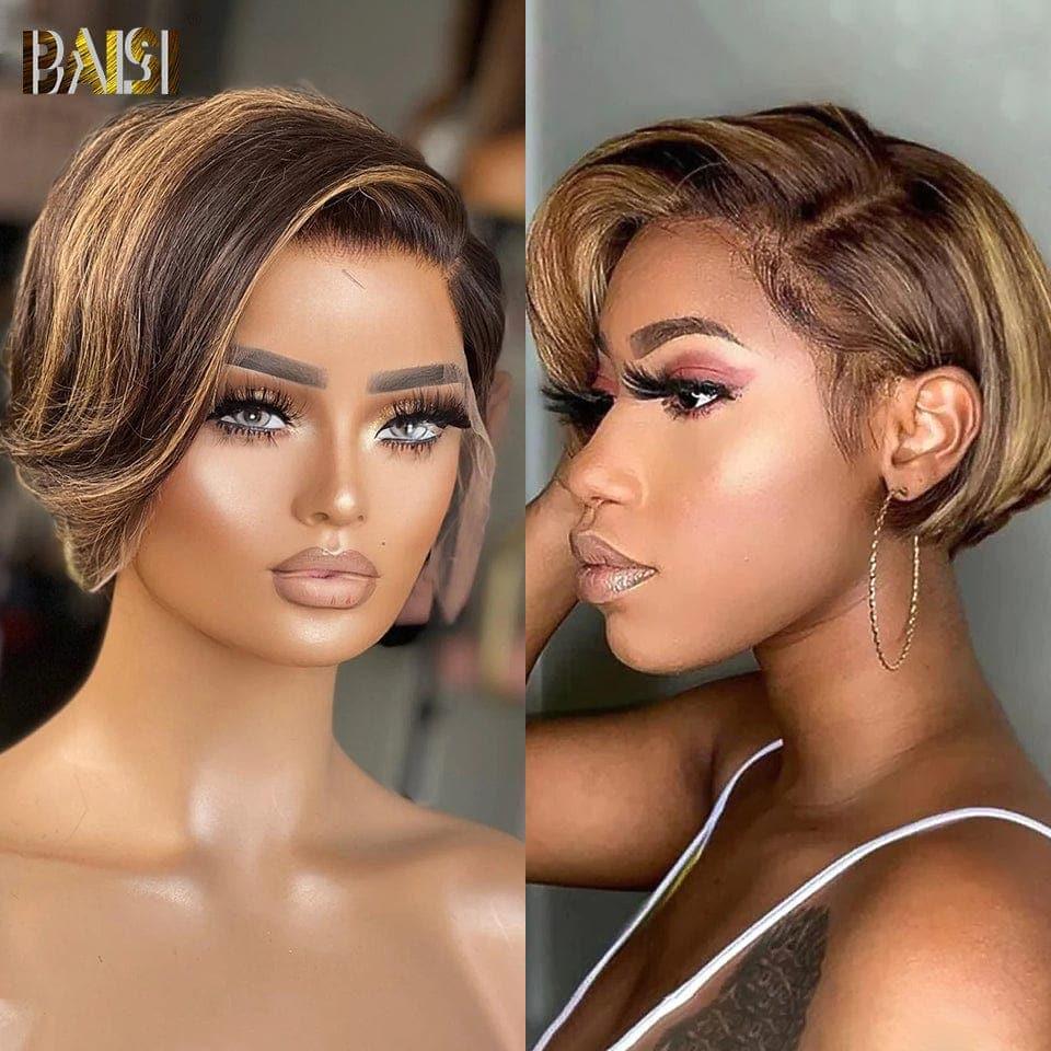 BAISI Perruque de Luxe haut de gamme 13x4 Raw Hair 8 Pouce lisse couleurs mixte 4#27 75€ D