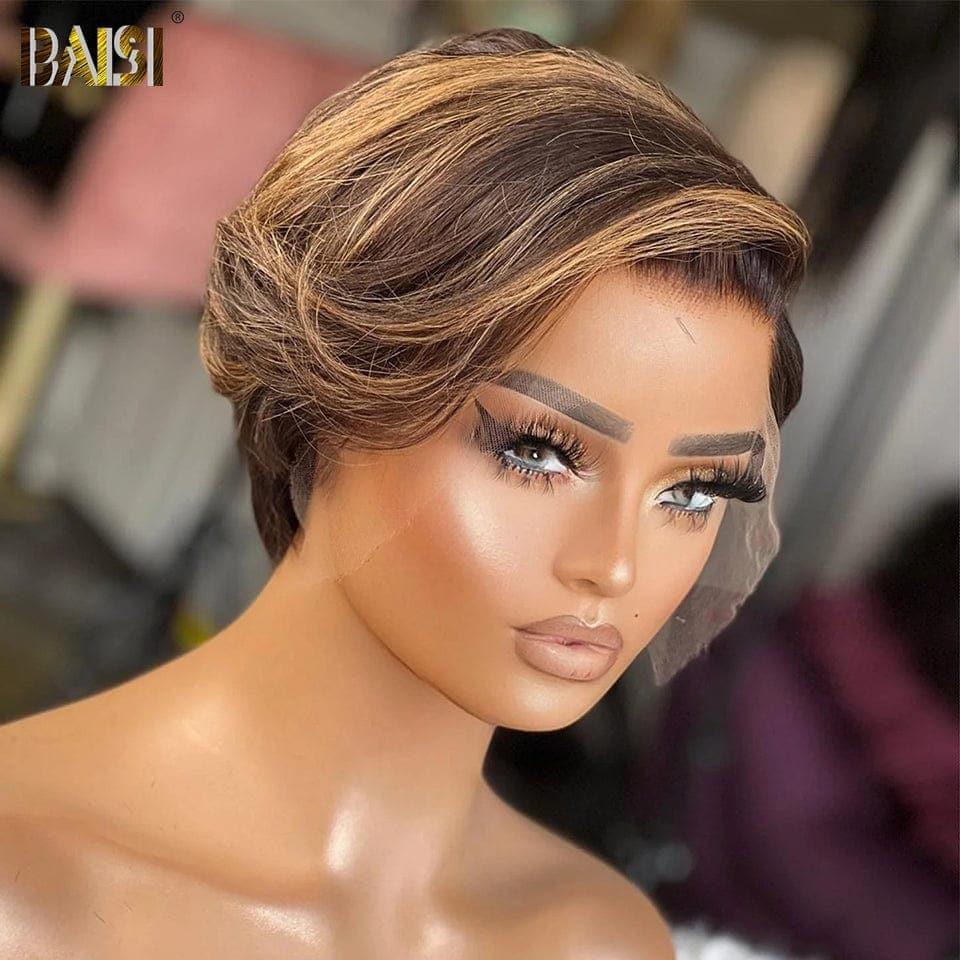 BAISI Perruque de Luxe haut de gamme 13x4 Raw Hair 8 Pouce lisse couleurs mixte 4#27 75€ D