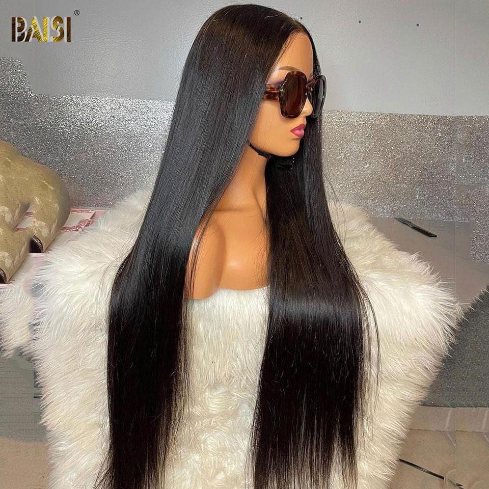 BAISI PERRUQUE LONGUE LISSE PERSONNALISÉE 250% DENSITÉ 40 POUCES
