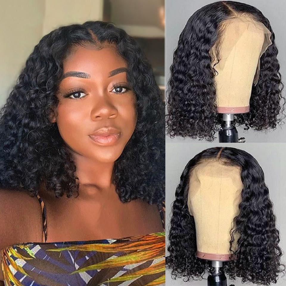 Pelucas BAISI en Francia IVA 0€ Envío gratis 2-3 días en Europa 13x4 Lace Frontal BOB Black Deep Wave Con Lace Frontal En Cabello 100% Natural