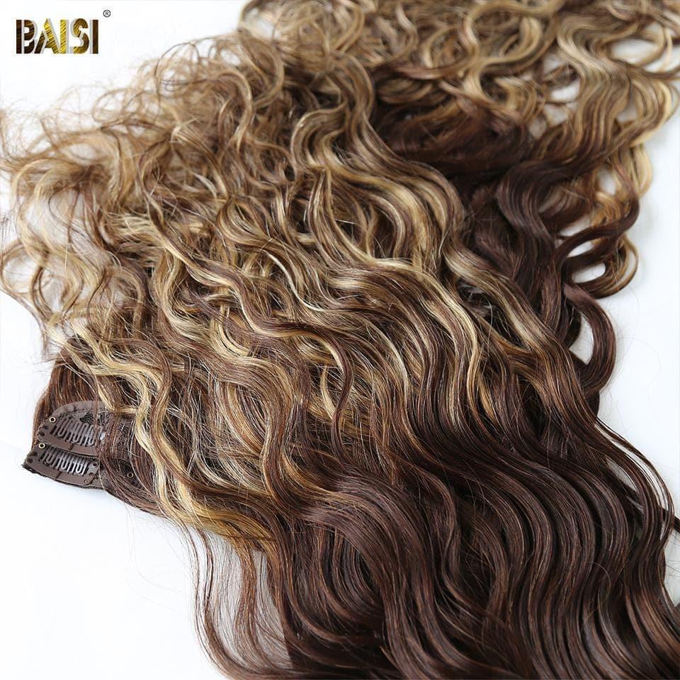 BAISI Extensions À Clips F#4-4#-27 Body Wave En 100% Cheveux Humains 8 Pièces et 120G Par Lot