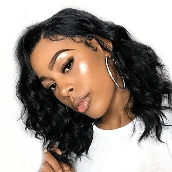 BAISI Achetez 2 perruques minimum au prix d'usine fournisseur 13x4 Lace Frontal Perruque BOB Natural Wave Bob En 100% Cheveux Humains (Pas Besoin de Code)