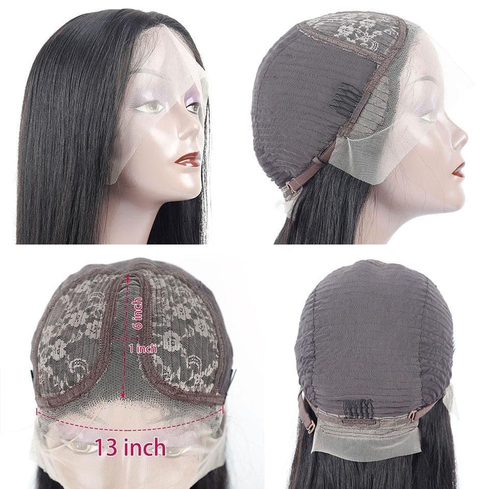 BAISI T-Teil Spitzenperücke BOB Schwarz Körperwelle mit Spitzenfront 13x1x6 Aus 100% Echthaar