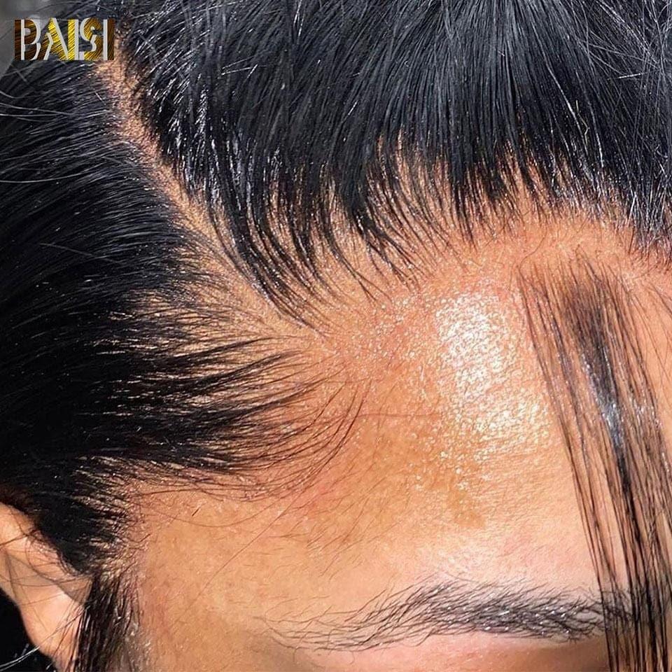 BAISI HD Lace Frontal Perruque Lisse en Cheveux Humains Avec Les Baby Hair Trop Naturelle