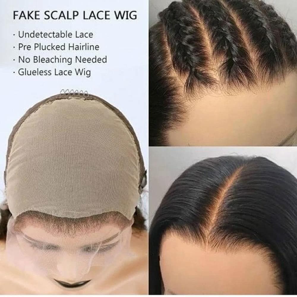 Frontal Dentelle Perruque En Dentelle Indétectable Invisible Supérieure Cheveux Vierges 13X4 Sans Colles