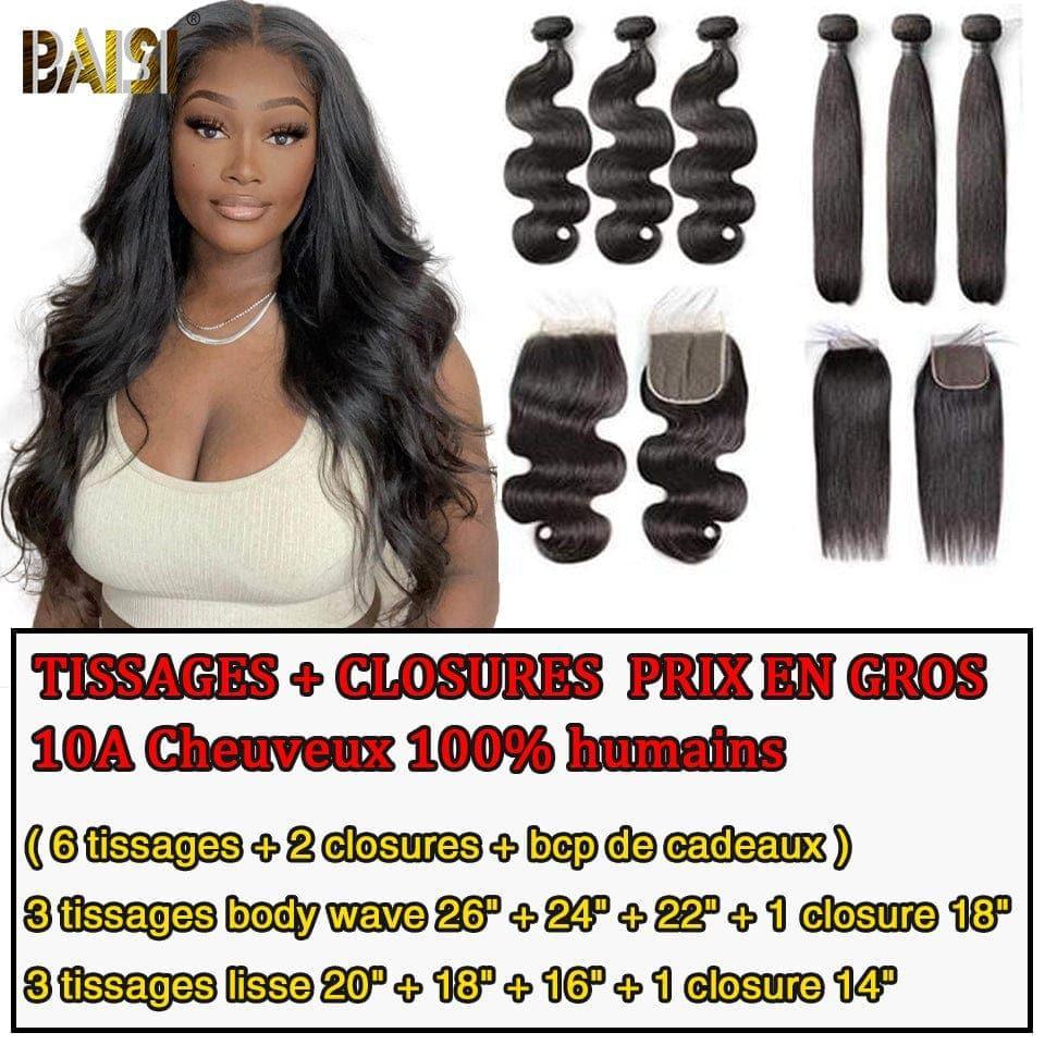 BAISI Tissage Avec Closure Vente En Gros