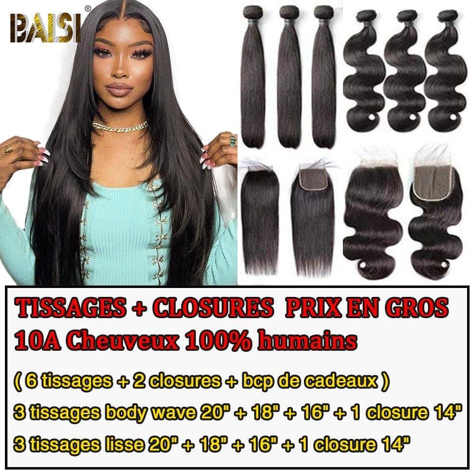 BAISI Tissage Avec Closure Vente En Gros