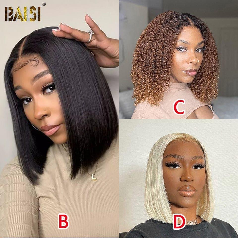 BAISI 4x4 lace closure lisse 10 pouces 76€ ou Perruque Conbinée A Prix Abordable 319€ Pour Quatre Perruques Lot 2 VIP100