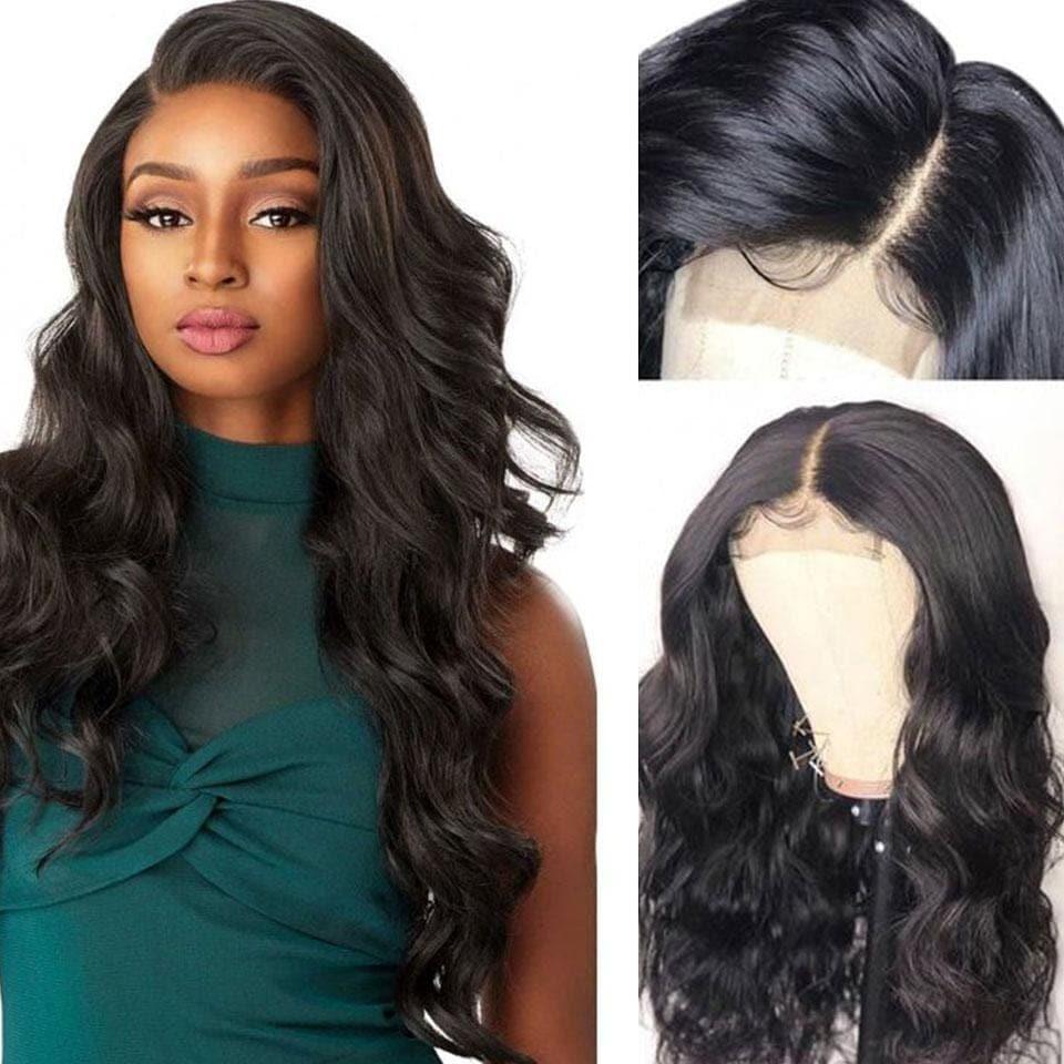 BAISI 4*4 #613 & Noir Naturel Lace Closure Perruque en 100% cheveux humains 200% Densité