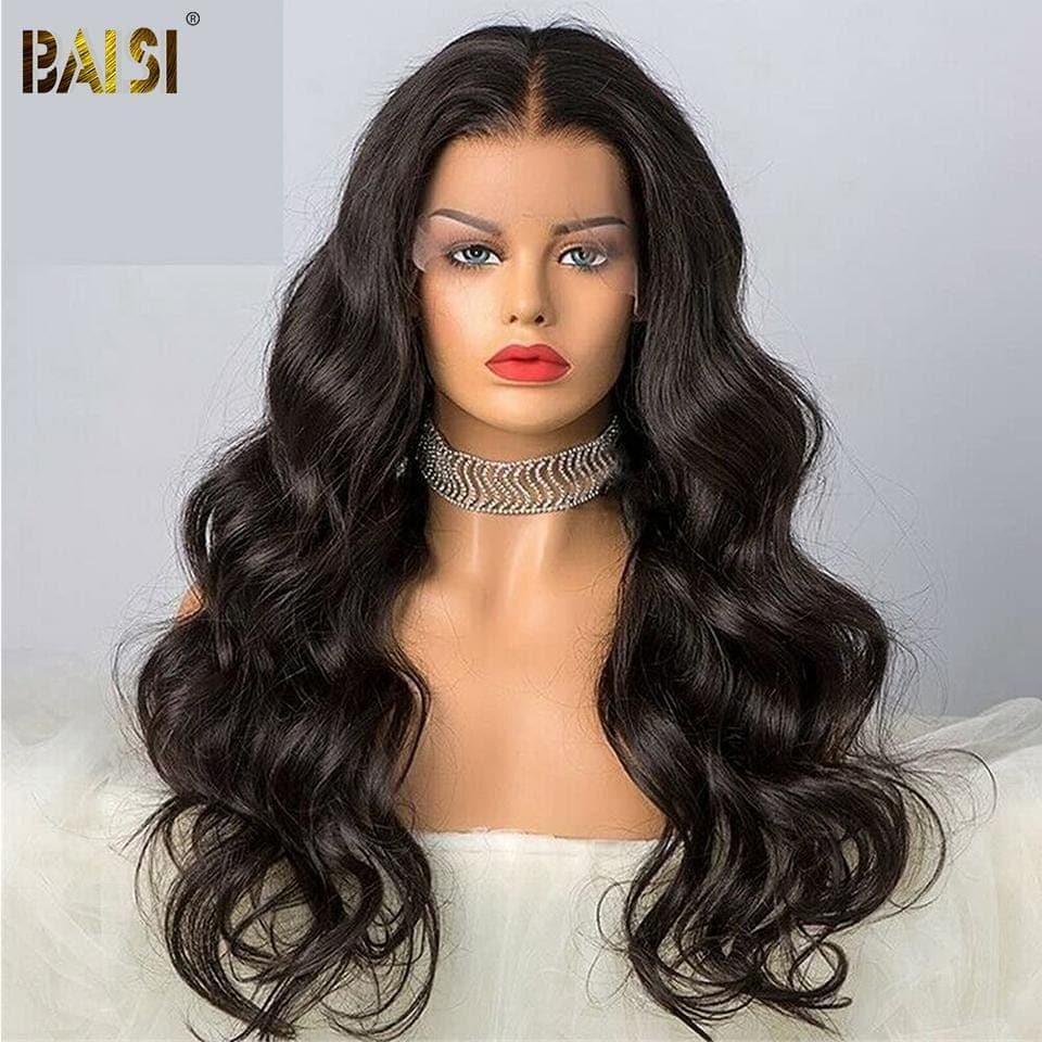 BAISI Perruques en France TVA 0€ Livraison gratuite 2-3 jours en Europe Naturelle En Lace Frontal Body Wave En 100% Cheveux Humains De Bonne Qualité