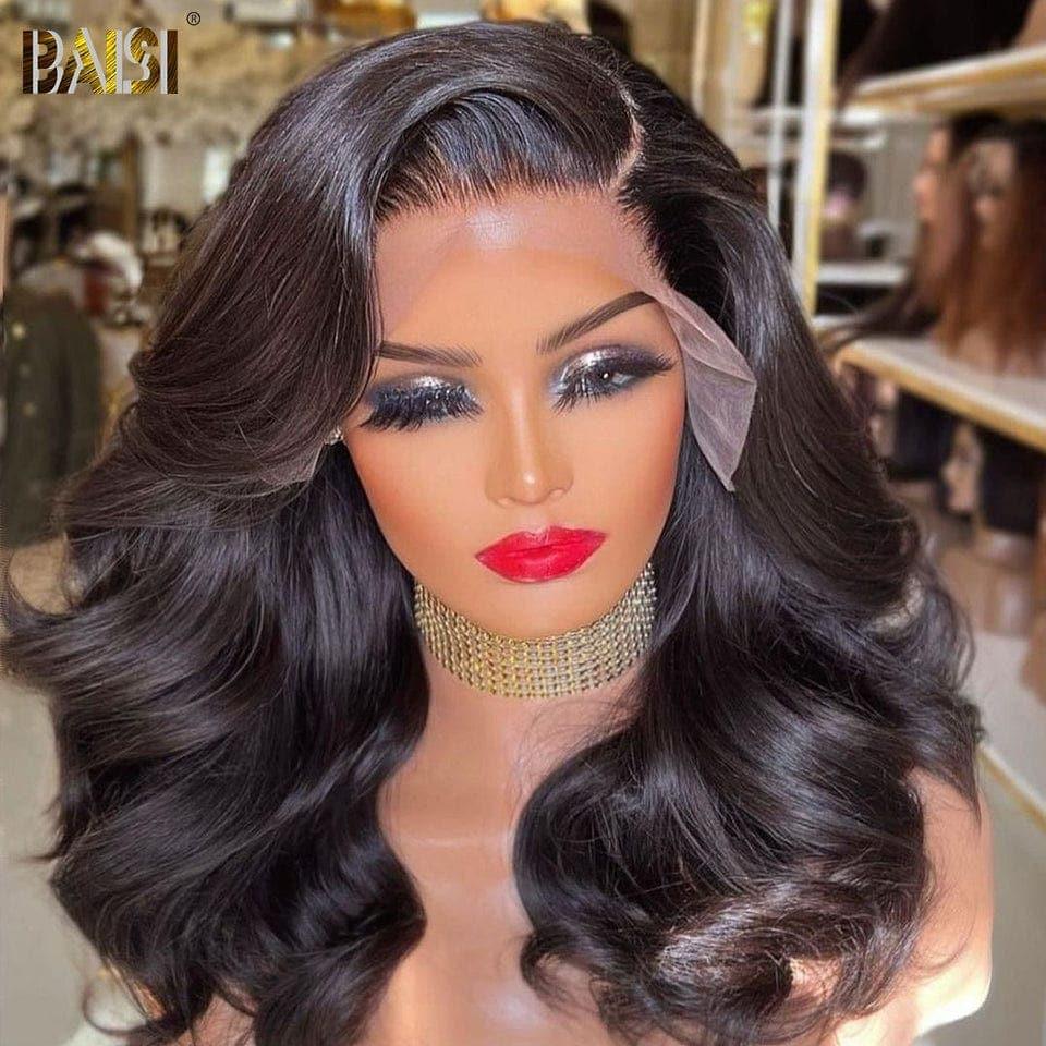 Baisi 13 x 4 Lace Frontal Wig Body Wave 100 % Echthaar Mix 2 Perücken erhalten niedrigen Preis (kein Code erforderlich)