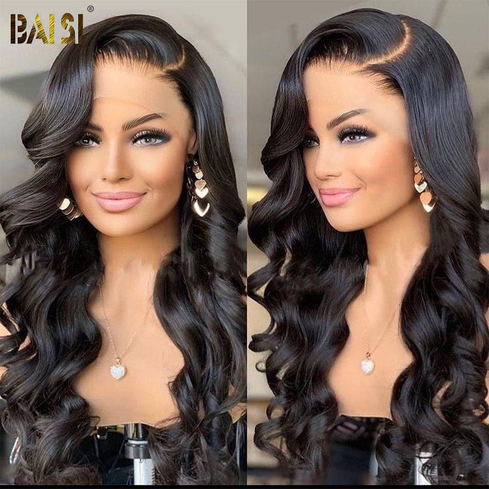 Baisi 13 x 4 Lace Frontal Wig Body Wave 100 % Echthaar Mix 2 Perücken erhalten niedrigen Preis (kein Code erforderlich)