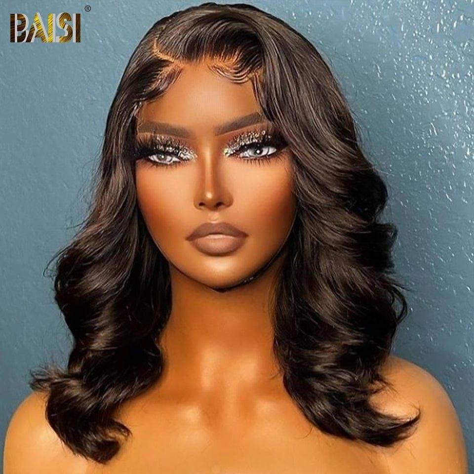 BAISI Achetez 2 perruques minimum au prix d'usine fournisseur en France TVA 0€ 48H arrivé 4x4 closure perruque bob Coupe carrée en 100% cheveux humains (Pas Besoin de Code)