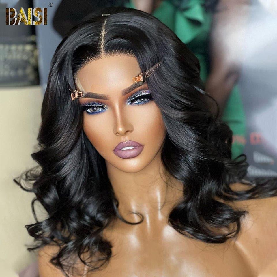 BAISI Achetez 2 perruques minimum au prix d'usine fournisseur 4x4 closure perruque bob Coupe carrée en 100% cheveux humains Natural wave ou T part afro curly wave 18 pouces 108€ (Pas Besoin de Code)