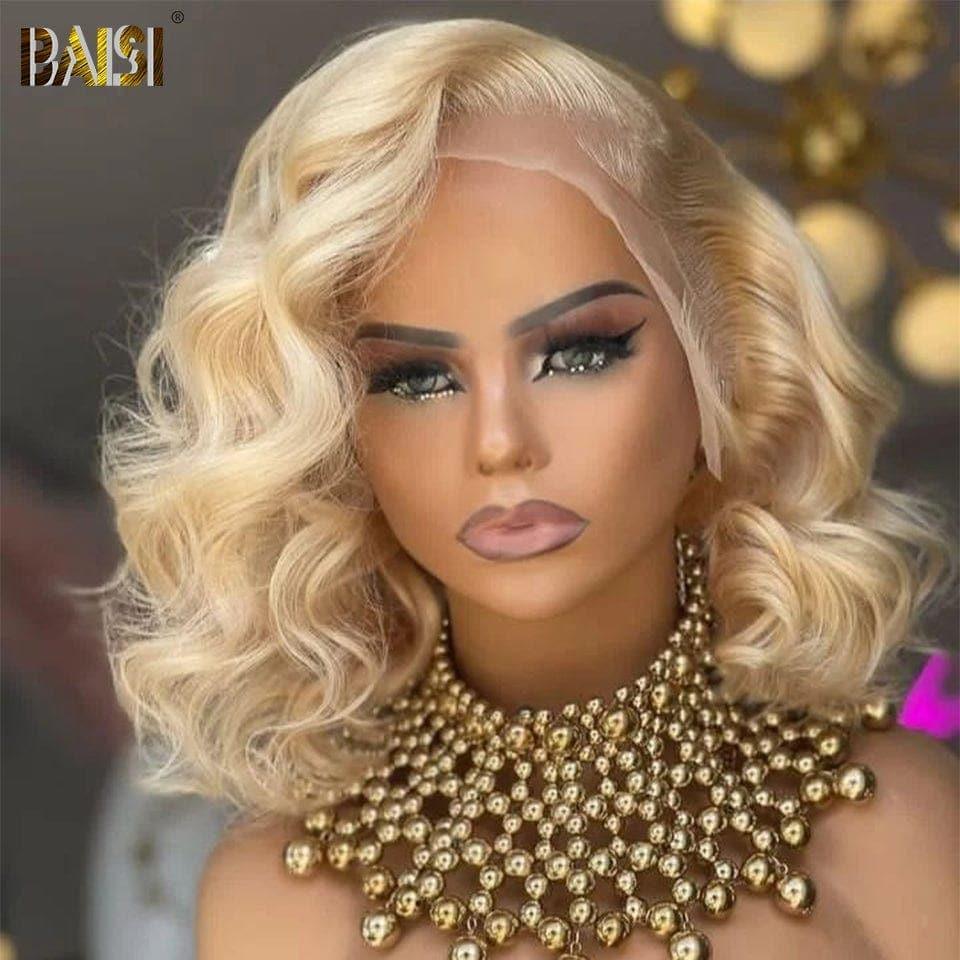 BAISI Nr. 613 Farbe 4X4 Lace Closure Perücken Blonde 180% Dichte Body Wave&Smooth