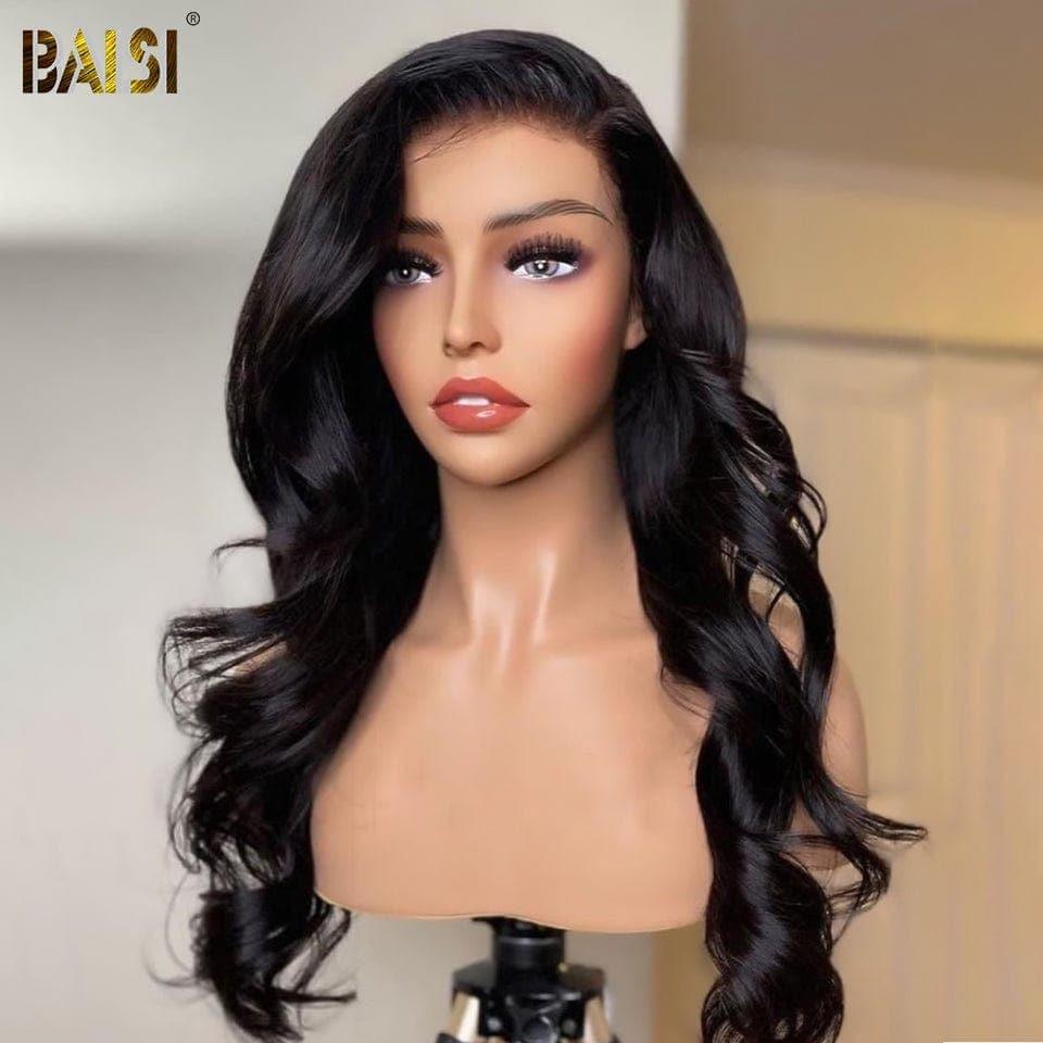 BAISI Achetez 2 perruques minimum au prix d'usine Perruque Naturelle En Lace Frontal Body wave Cheveux Humains Sans Colle Lace déjà couper Facile à Porter