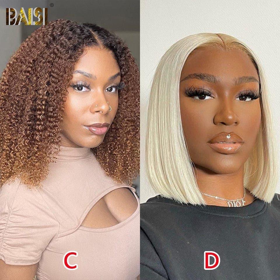 BAISI 4x4 lace closure lisse 10 pouces 76€ ou Perruque Conbinée A Prix Abordable 319€ Pour Quatre Perruques Lot 2 VIP100