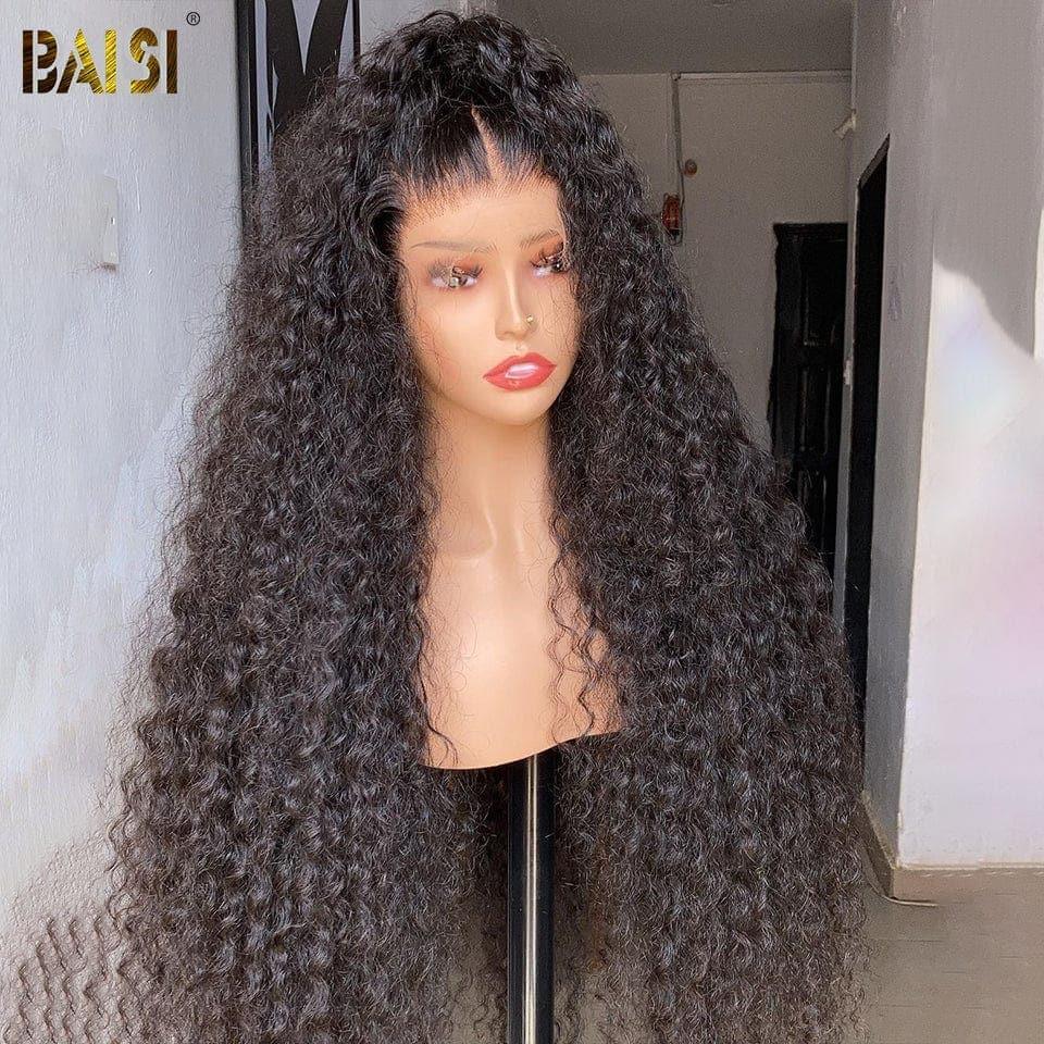 BAISI Achetez 2 perruques minimum au prix d'usine fournisseur en France TVA 0€ 48H arrivé 13x4 Lace Frontal Perruque Curly Sans Colle Lace déjà couper Facile à Porter En 100% Cheveux Humains (Pas Besoins De Code)