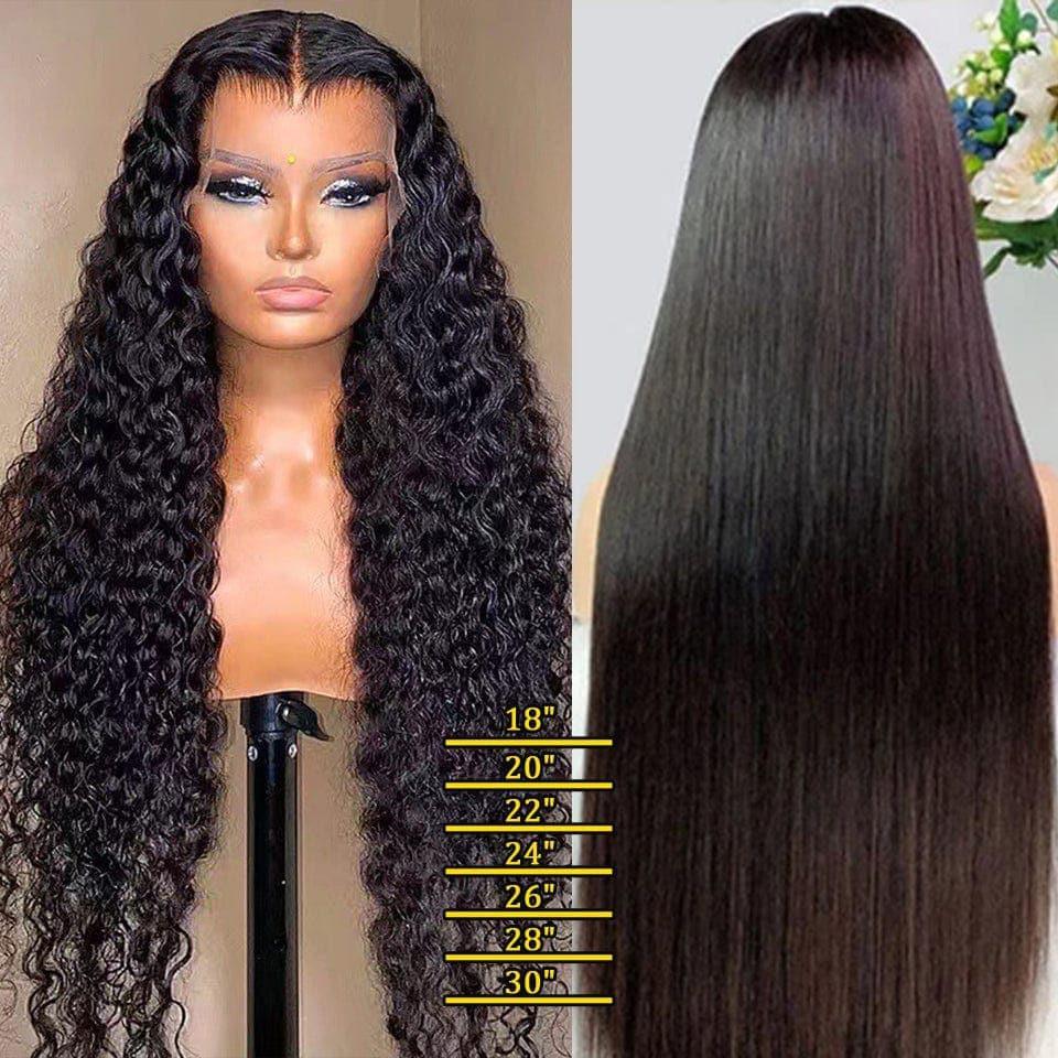 BAISI 4x4 fechamento peruca reta com franja corte chinês em cabelo 100% humano em cabelo indiano brasileiro de boa qualidade