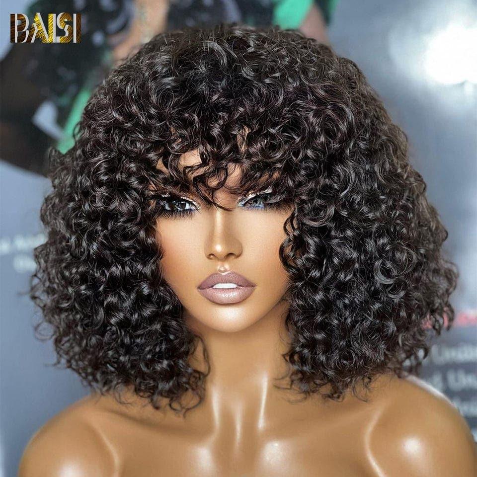 BAISI PERRUQUE BOB DEEP WAVE 12 POUCE 115€ COUPE CHINOISE SANS LACE AVEC FRANGE C