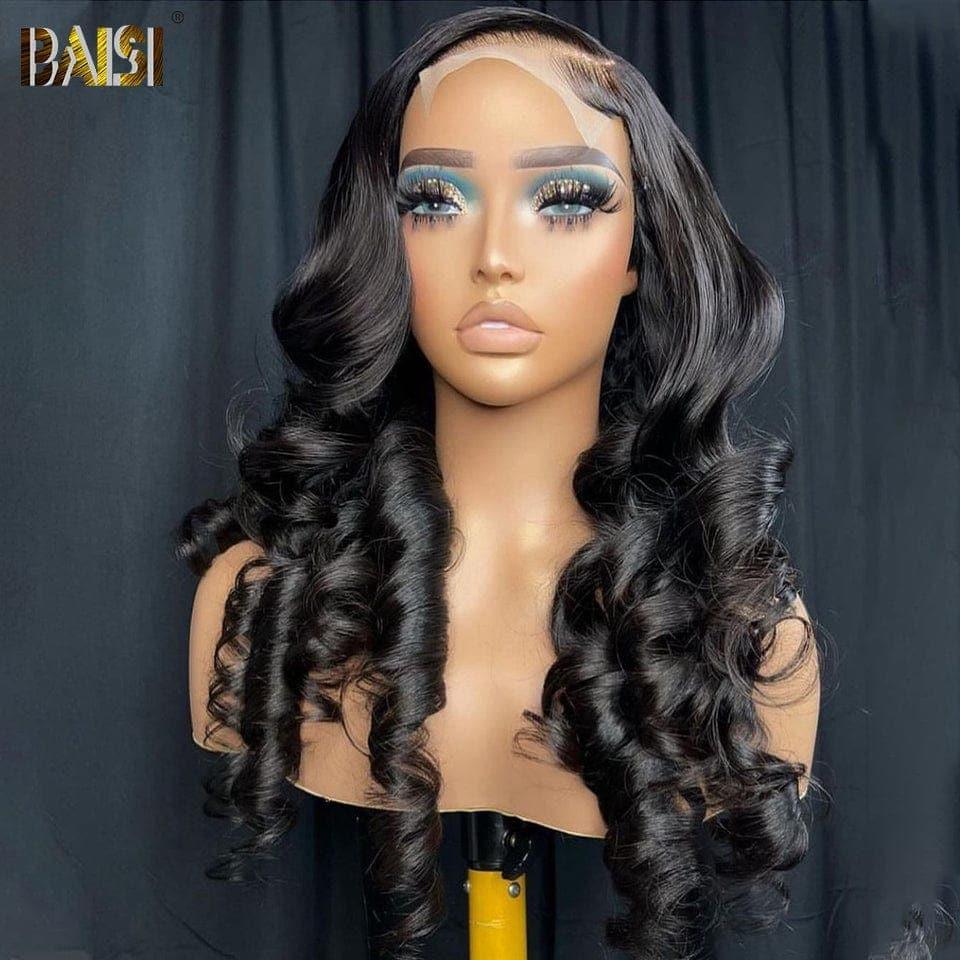 BAISI Achetez 2 perruques minimum au prix d'usine fournisseur 4x4 closure perruque Loose Wave en 100% cheveux humains en cheveux indians brésiliens (Pas Besoin de Code)