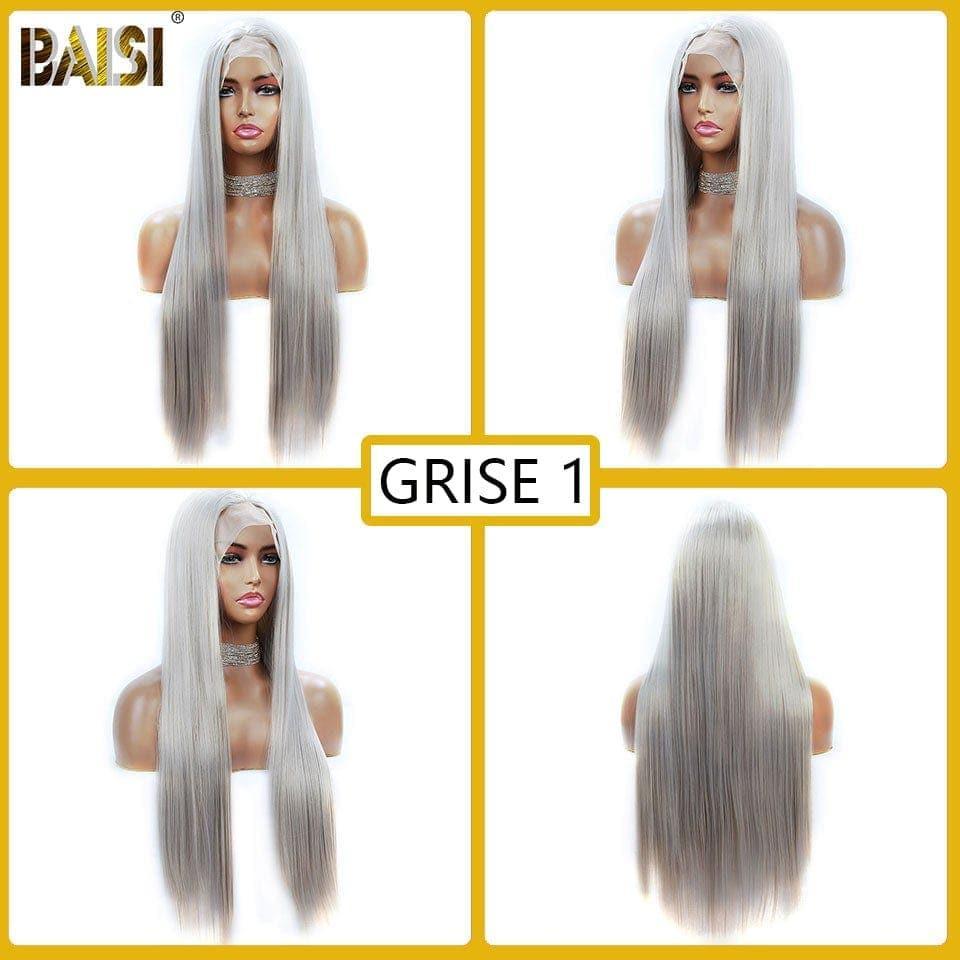 BAISI T Part Lace Long Colored Synthetic Hair Wig