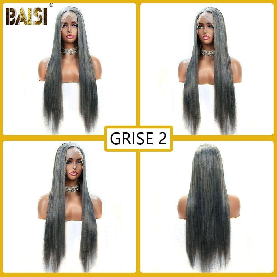 BAISI T Part Lace Long Colored Synthetic Hair Wig