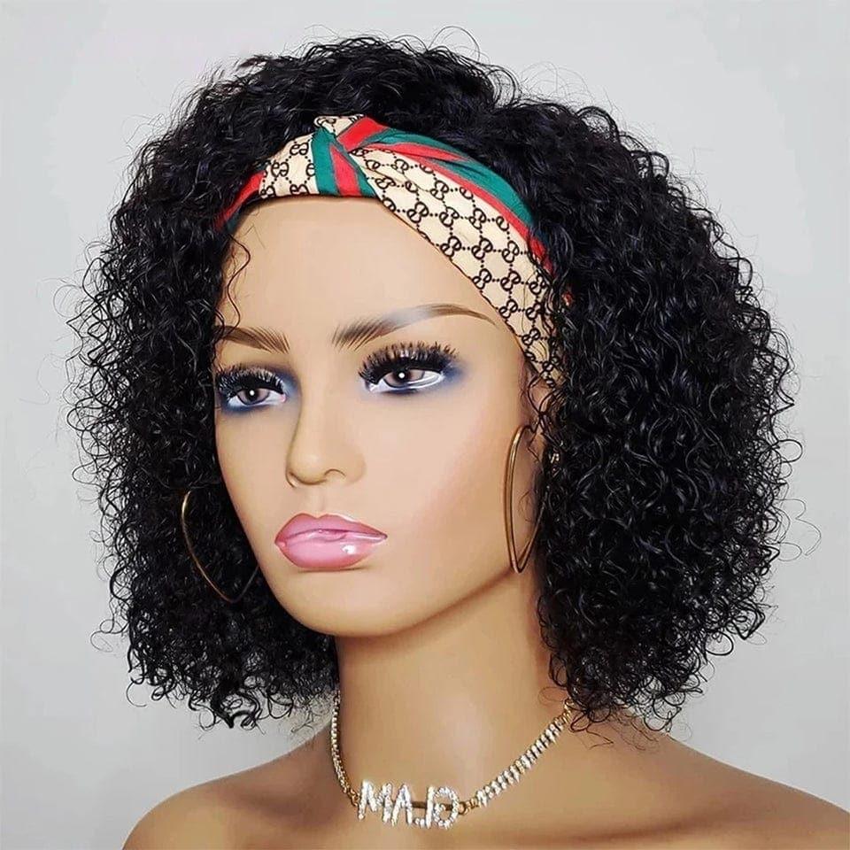 BAISI Parrucca con fascia ad onda d'acqua fatta a macchina C