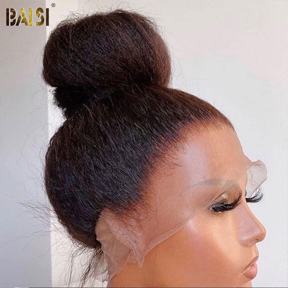 BAISI Achetez 2 perruques minimum au prix d'usine fournisseur 360 full lace perruque kinky straight Yaki en 100% vrais cheveux humains (Pas Besoin De Code)