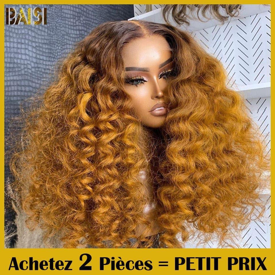 BAISI Achetez 2 perruques minimum au prix d'usine fournisseur 13x4 Lace Frontal Perruque Natural wave En Couleur Marron #4#30 En 100% Cheveux Humains (Pas Besoins De Code)