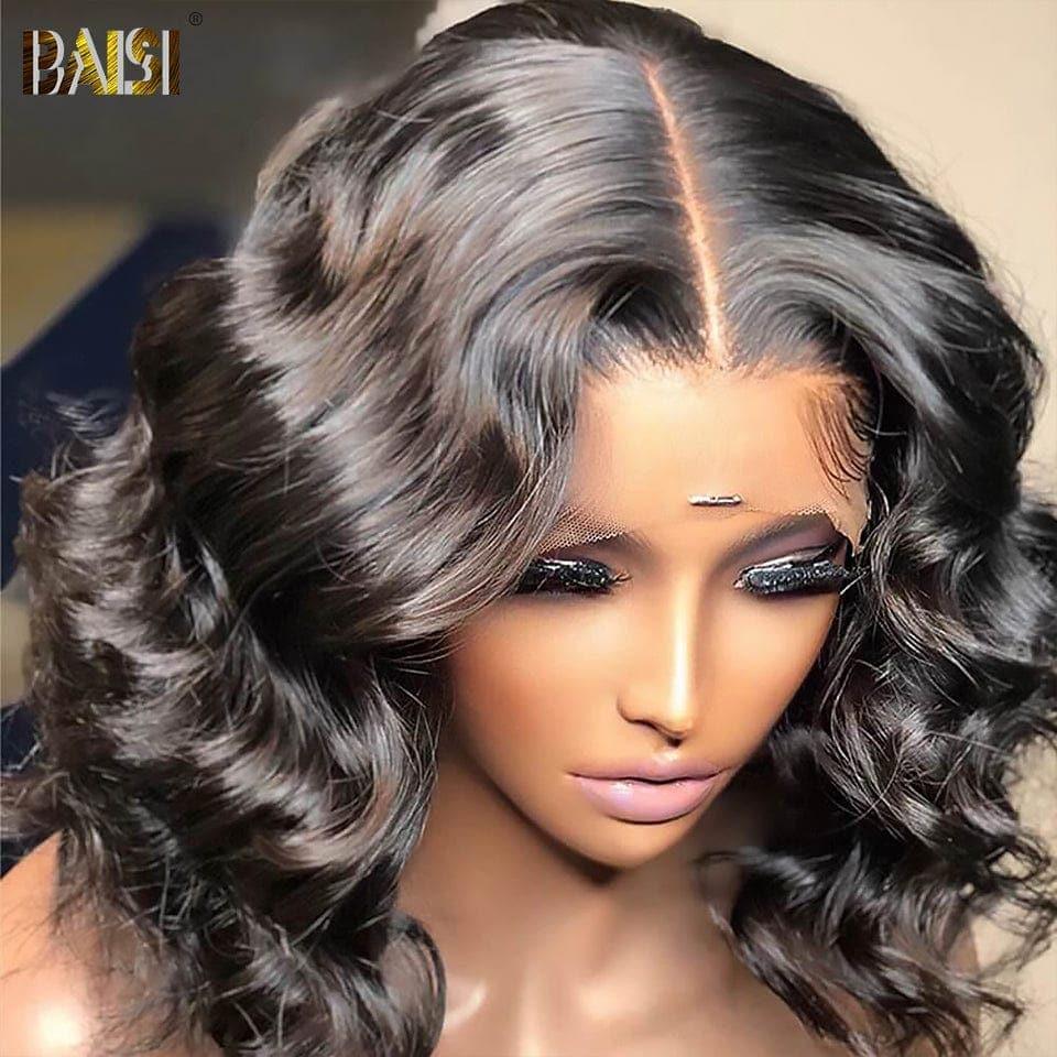 BAISI Achetez 2 perruques minimum au prix d'usine fournisseur 13x4 Lace Frontal Perruque BOB Natural Wave Bob En 100% Cheveux Humains (Pas Besoin de Code)