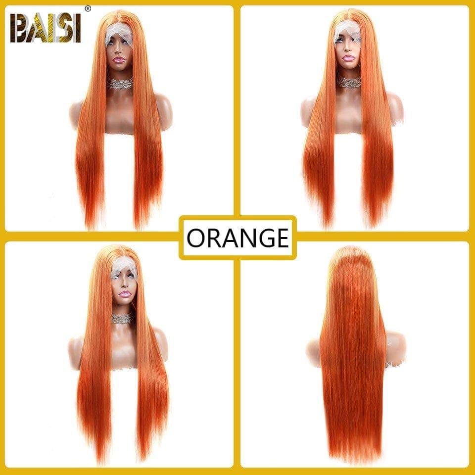 BAISI T Part Lace Long Colored Synthetic Hair Wig