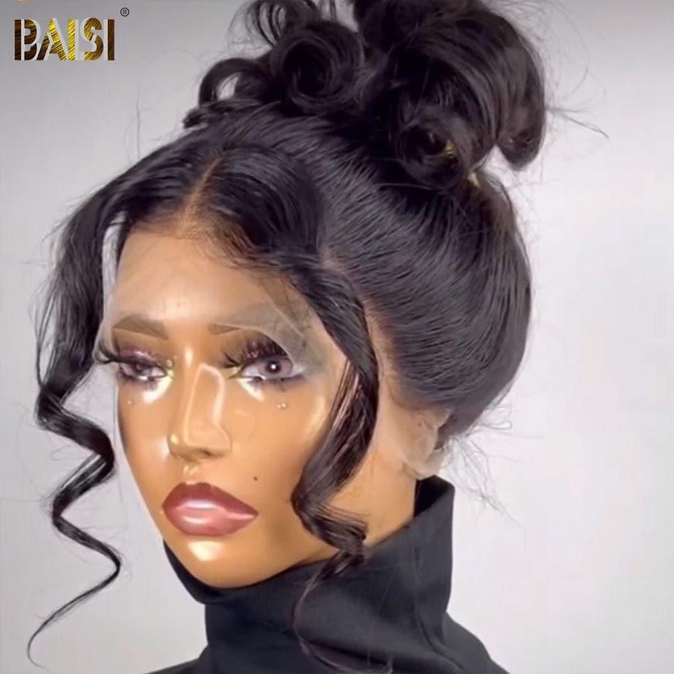BAISI Kaufen Sie 5 Stück FABRIKPREIS 360 Spitze Perücke Körperwelle Echthaar Chignion Frisur (kein Code erforderlich)