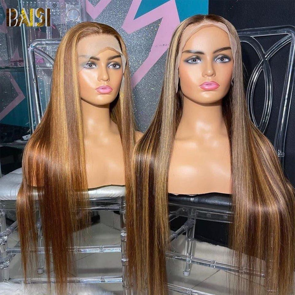 BAISI Morgane 13x4 Lace Frontal Wig Smooth Honey #4MIX#27 in 100% Human Hair B
