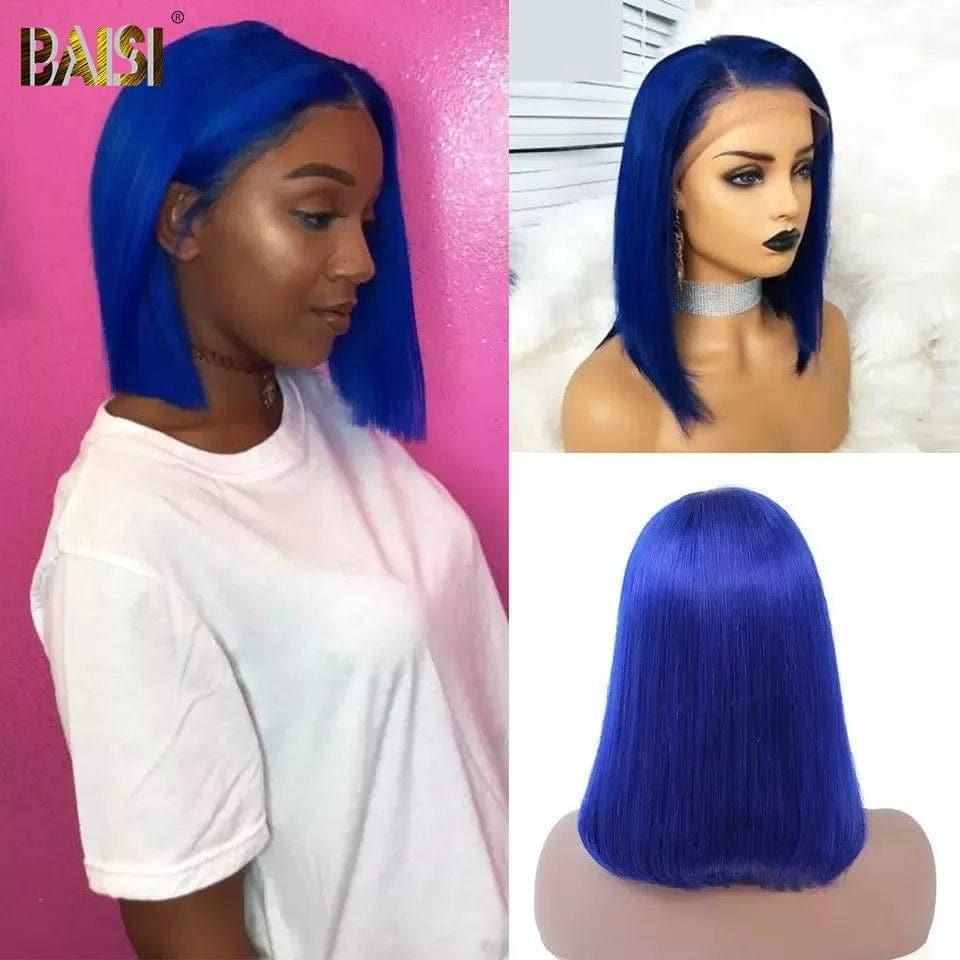 Peluca cuadrada a todo color con encaje frontal BAISI