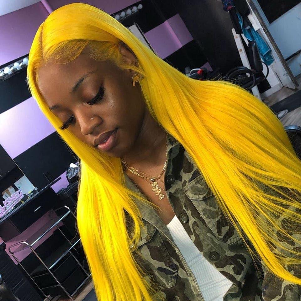 BAISI 4x4 13x4 Lace Wig Custom Colored Long In 150% And 180% Density