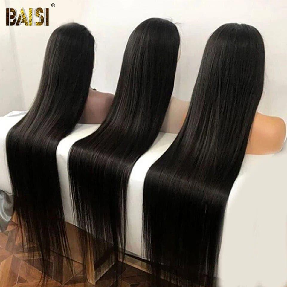 BAISI PERRUQUE LONGUE LISSE PERSONNALISÉE 250% DENSITÉ 40 POUCES