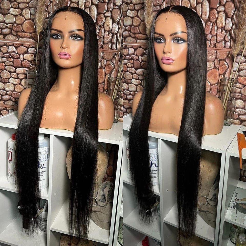 BAISI Achetez 2 perruques minimum au prix d'usine fournisseur 4x4 Lisse Pré-plucked Pas Besoin de Colle en 100% Raw Hair Lace déjà couper(Pas Besoin de Code)