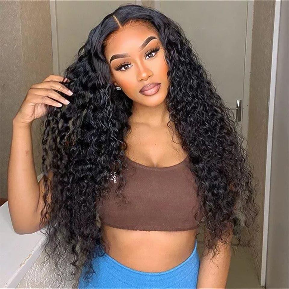 BAISI Achetez 2 perruques minimum au prix d'usine fournisseur 13x4 Lace Frontal Perruque Kinky Curly Sans Colle Lace déjà couper Facile à Porter En 100% Cheveux Humains (Pas Besoins De Code)