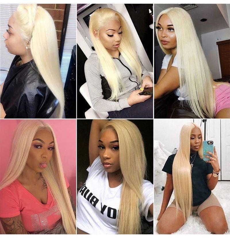 BAISI 12A Sexy Weave Long 100% Human Hair 613# Straight Blonde