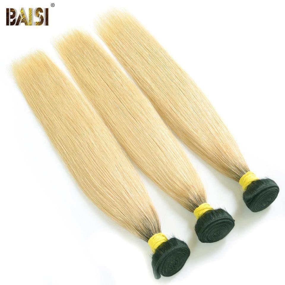 BAISI 10A 100% capelli umani 1B / 613 # Fasci di capelli biondi lisci eurasiatici con frontale