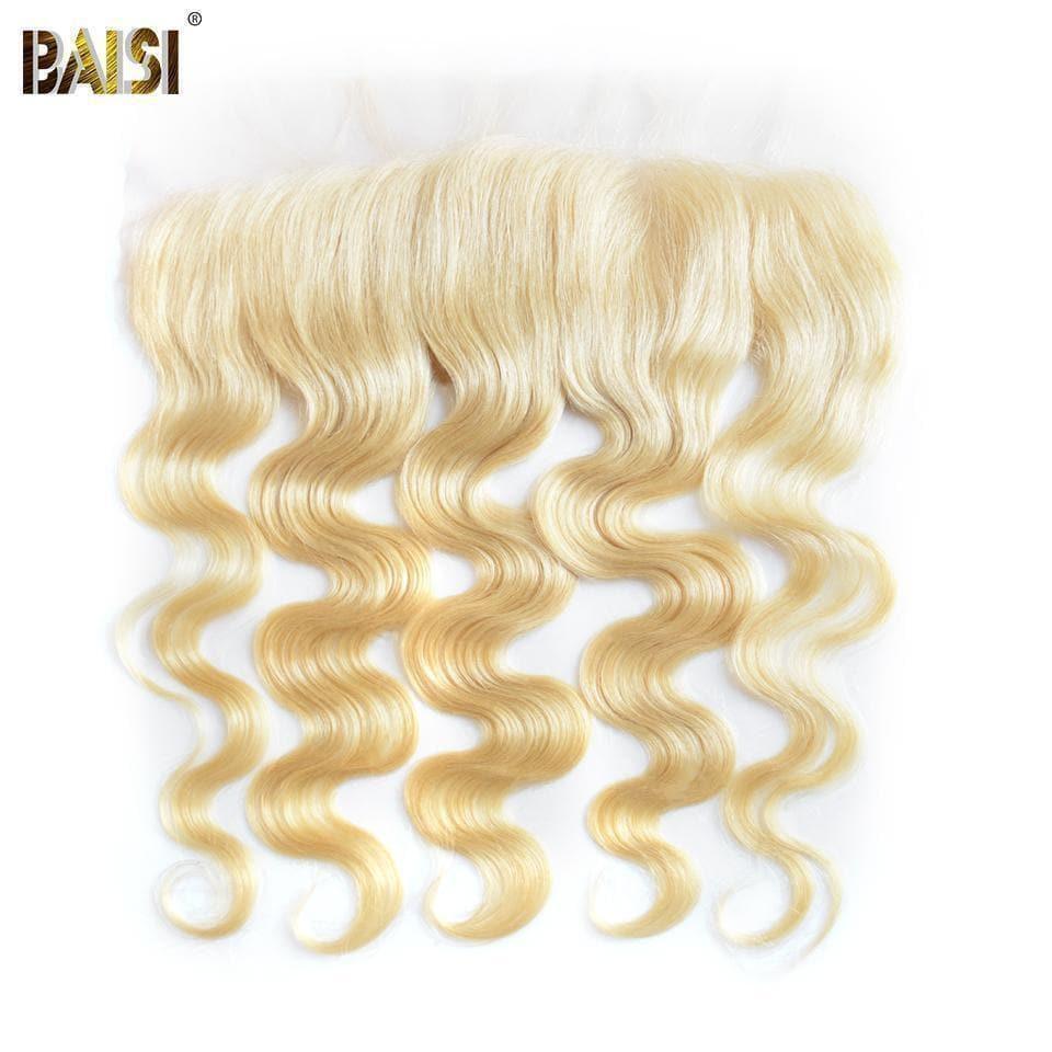 BAISI 8A 100% Human Hair Blonde #613 Body Wave Lace Frontal 13x4