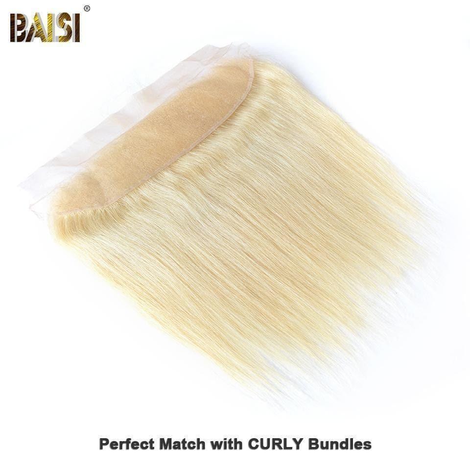 BAISI 8A 100% Human Hair Blonde 613# Straight Lace Frontal 13x4