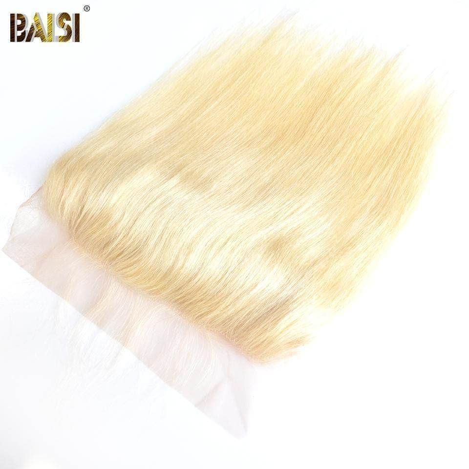 BAISI 8A 100% Human Hair Blonde 613# Straight Lace Frontal 13x4