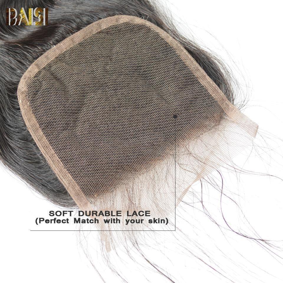 BAISI 8A 100% Virgin Hair Body Wave Lace Closure 4x4